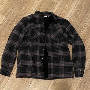 Vans Black and Gray Checkered Shirt/Jacket